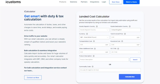 Landed Cost Calculator