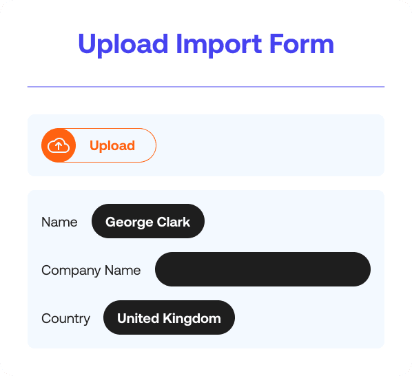 Upload import form