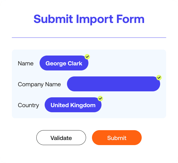 Submit Export form